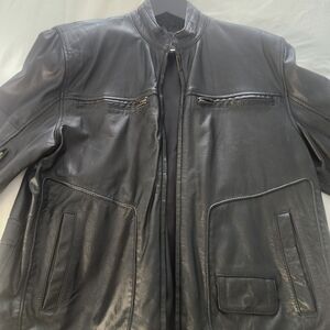 Men's Classic Black Moto Styled Leather Jacket
